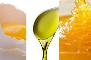 мед яйцо и масло для волос