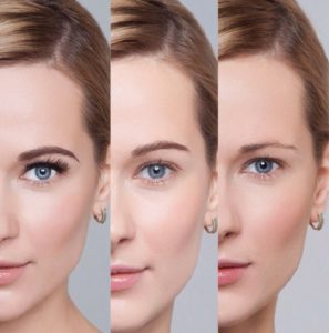 Высветить брови