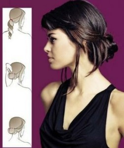 причёска пучок на короткие волосы