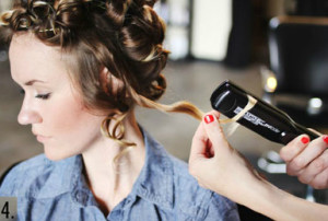 прическа с помощью утюжка