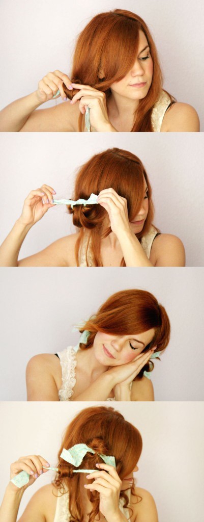 кудри с помощью тряпочек