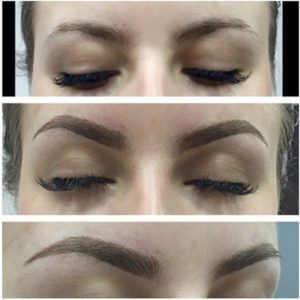 волосковый татуаж бровей